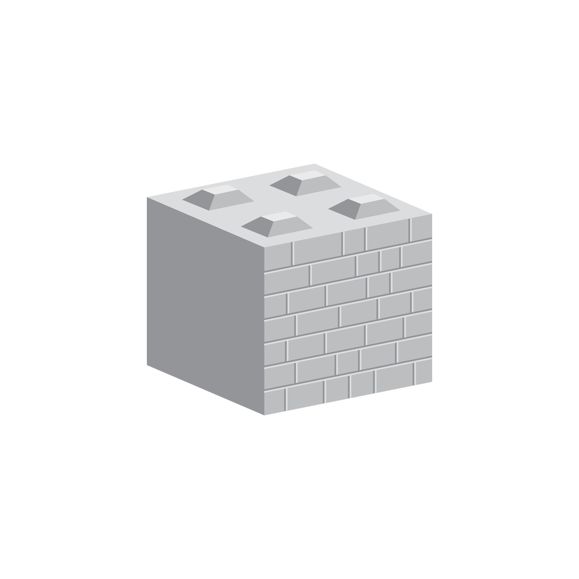 myers brick imprint full block 1500 x 600 x 600mm flat top